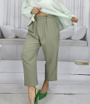 Elegantsed p&uuml;ksid STRAIGHT viskoosist lisandiga PLUS SIZE dekoratiivneAGRAFKA, 3XL/4XL