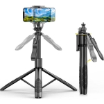 Selfie pulk (Selfie stick) 360&deg; p&ouml;&ouml;rlev selfipulk kaugjuhtimispuldiga ja statiiviga, reguleeritav telefonistatiiv ja selfipulk vlogimiseks
