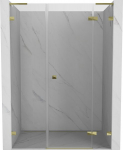 Mexen Lunar L du&scaron;iuksed, paremale avanemisega, 120 cm, l&auml;bipaistev, kuldne - 834SL-120-050-50-00-P