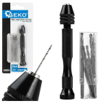 Geko mini k&auml;sigr&ouml;&ouml;v G30076, 25 HSS puure, 0.5&ndash;3.0 mm, t&auml;psuspuurimiseks, must k&auml;epideme v&auml;rv