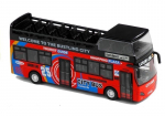 Avatud ustega roheline kahekorruseline buss