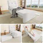 2-in-1 magamiss diivan, 195x81,5 cm, linane kangas, 136 kg, 1 tk