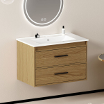 Vannitoakapp, 75 cm, hele tamm, 2 sahtlit, 1 tk