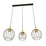 Emibig ripplamp Nando 3 BL Gold, must/kuldne