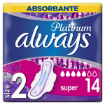 H&uuml;gieenilised sidemed ALWAYS Platinum Super, S2, 14 tk