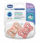 Chicco Physio Light silikoonist lutt 16-36 kuud, 2 tk, roosa