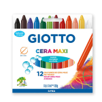 Vahapliiatsid Giotto Cera Maxi, 12 v&auml;rvi, Rasvakriidid Fila Giotto Cera Maxi 12-v&auml;rvi
