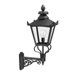 Seinale kinnitatav v&auml;lisvalgusti Elstead Lighting Grampian GB1-BLACK