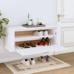 vidaXL seina jalatsikapp, valge, 100 x 35 x 38 cm, tehispuit