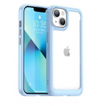 Outer Space Case iPhone 14 Plus hard cover with gel frame blue (Blue)