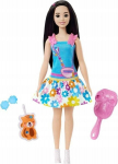Nukk My First Barbie mustajuukseline