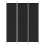 vidaXL 3 paneeliga ruumijagaja, must, 150 x 200 cm, kangas