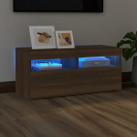 VidaXL telerialus LED-tuledega, pruun