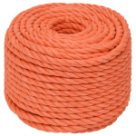vidaXL t&ouml;&ouml;k&ouml;is, oranž, 10 mm, 25 m, pol&uuml;prop&uuml;leen