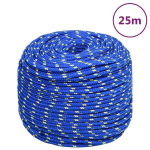 vidaXL paadik&ouml;is, sinine, 10 mm, 25 m, pol&uuml;prop&uuml;leen