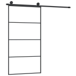 vidaXL liuguks tarvikutega, 102,5 x 205 cm, ESG-klaas ja alumiinium