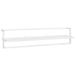 vidaXL r&auml;tikurest, valge, 95 x 25 x 22 cm, raud