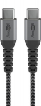 Goobay Usb-c 2.0 kaabel, tekstiilist kate, 2m