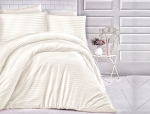 Puuvillane satiin voodipesu Exclusive 140x200 cm Cizgili Cream