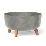 Lillepott alustassiga Prosperplast Gracia Low Beton Effect DGRL400LE-422U, hall