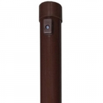 &Uuml;mmargune aiapost, 38 x 2000 mm, pruun