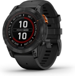 GARMIN - Fenix 7 Pro Solar Edition - K&otilde;rge j&otilde;udlusega nutikell - Roostevaba teras, Hall koos musta rihmaga