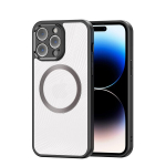 &Scaron;arvuotas iPhone 14 Pro dėklas, suderinamas su MagSafe Aimo Mag - juodas