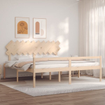 vidaXL voodiraam peatsiga, 200 x 200 cm, t&auml;ispuit