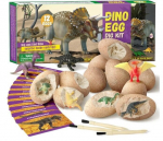 Teaduslik arheoloogiliste v&auml;ljakaevamiste komplekt - dinosauruse munad, 12 t&uuml;kki