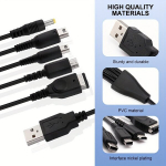 5-in-1 USB laadimiskaabel SP/3DS/NDSLITE/WII U/PSP jaoks