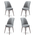 4 tooli komplekt Asir Dexa, hall/pruun