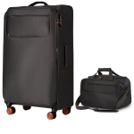 Suur kohver WINGS 13426, tumehall + reisikott