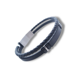 Randmekee SSLB-124Bmusta/21,5cm nahk+teras, must, magnet kinnitus