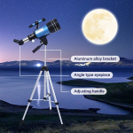 F30070M HD Professionaalne Astronoomiline Teleskoop Statiivi, Mitmeotstarbeline Kuu- ja Linnuvaatluseks., Mėlynas-trumpas rėmelis