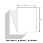 10.1610.16cm100 Lehte Kleepuv Veekindel Termopaber Kleebis Tr&uuml;kkimiseks Kleebised