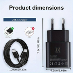 3-pakk 25W USB C-port Kiirlaadija 3tk 100.58cm Type-C Kaabeliga