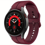 Rihmad Samsung Galaxy Watch 5 Pro/5 Silikoonist Rihm V&auml;rvilise Pandlaga., Raudonas vynas