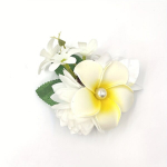 Elegantne Boheemlane Kangast Lilleline Juukseklamber, Plumeria P&auml;rliga., Baltas