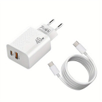 Laadimisplokk ja Type-C kaabel IPhone 15 Plus/15 Pro Max, IPad 12.9/11 Tolli/Mini/Air 5/4, Samsung Galaxy S23+/S23 Ultra jaoks, Pakrovėjas + 1,5m