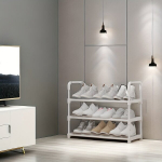 3-kihiline Matt Viimistlusega Jalan&otilde;ude Riiul, Baltas