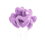 10tk 18/45.72cm S&uuml;dame Alumiiniumkile &Otilde;hupall, Pulma S&uuml;nnip&auml;eva Kaunistus, &Scaron;viesiai violetinė