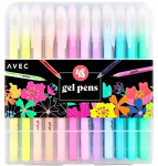 V&Auml;RVILISED GEELPLIIATSID GLITTER PASTELL NEOON METALLIKARP 48 TK AVEC