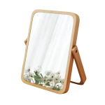 Elegantne Bambusest Peegel - Kokkupandav ja Kaasaskantav Meigipeegel Seinale V&otilde;i Lauale., Didelis: 12,2 * 8,66 colio / 31 * 22 cm