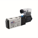 AKS pneumaatiline solenoidklapp 5-suunaline &otilde;hu juhtimine - messingist viimistlus, universaalne keermes&uuml;hendus, DC 12V 24V, elektroonikata., 1vnt 24V