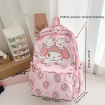 Sanrio Trendikas Seljakott - Armas Kuromi, Minu Meloodia, Hello Kitty & S&otilde;brad Kujundused | Vastupidav Nailon Kool ja Kontorikott Moodsa Tr&uuml;kiga, Melodija
