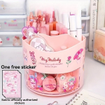 Sanrio Armas Laua Korraldaja - P&ouml;&ouml;rlev Pliiatsitops My Melody & Cinnamoroll Kujundusega, Mitmeosaline Kirjatarvete Hoiukarp Kontoritarvetele, Rožinė melodija