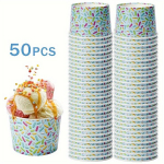 50tk 8oz K&uuml;psetised J&auml;&auml;tisetopsid Suvepeo Paberist N&otilde;ud, Candy-Blue