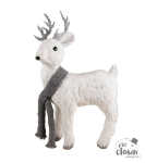 Dekoratiivne valge hirv 38 cm