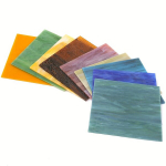 3tk 15x15cm Tekstuuriga V&auml;rvilised Klaasit&uuml;kid Kunstile., WP10 3vnt