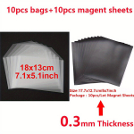 0.3mm Magnetlehed ja Plastkaustad S&auml;ilituskastid T&ouml;&ouml;riistad., 10 mai&scaron;elių + 10 magnetinių lak&scaron;tų